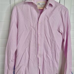 Zara Pink Dress Shirt Classic Business Style